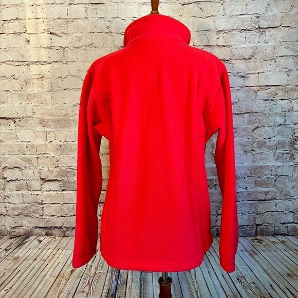Columbia Mount Cannon Full Zip Fleece Sweater Jacket Mock Neck Red Lily Size XXL - Picture 6 of 7